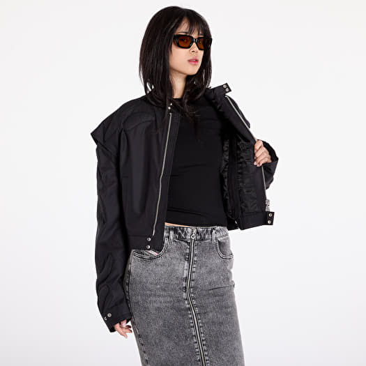 Women's jackets HELIOT EMIL Molded Biker Jacket Black