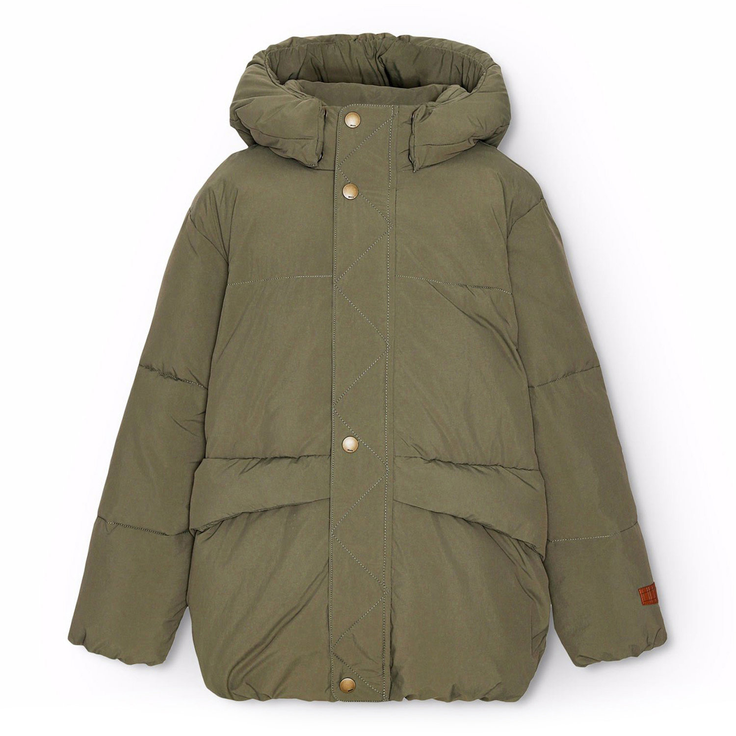 Hayden - Bark - Water-repellent olive green jacket for children in
