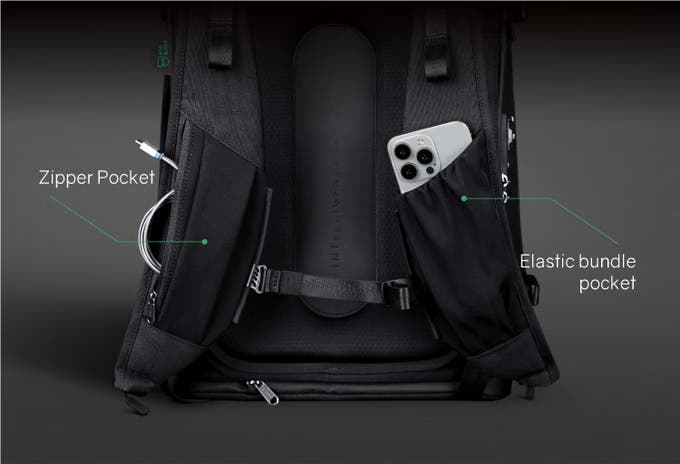 手ぶら気分で旅行・出張。最大3日の荷物を独立収納、安全確保済