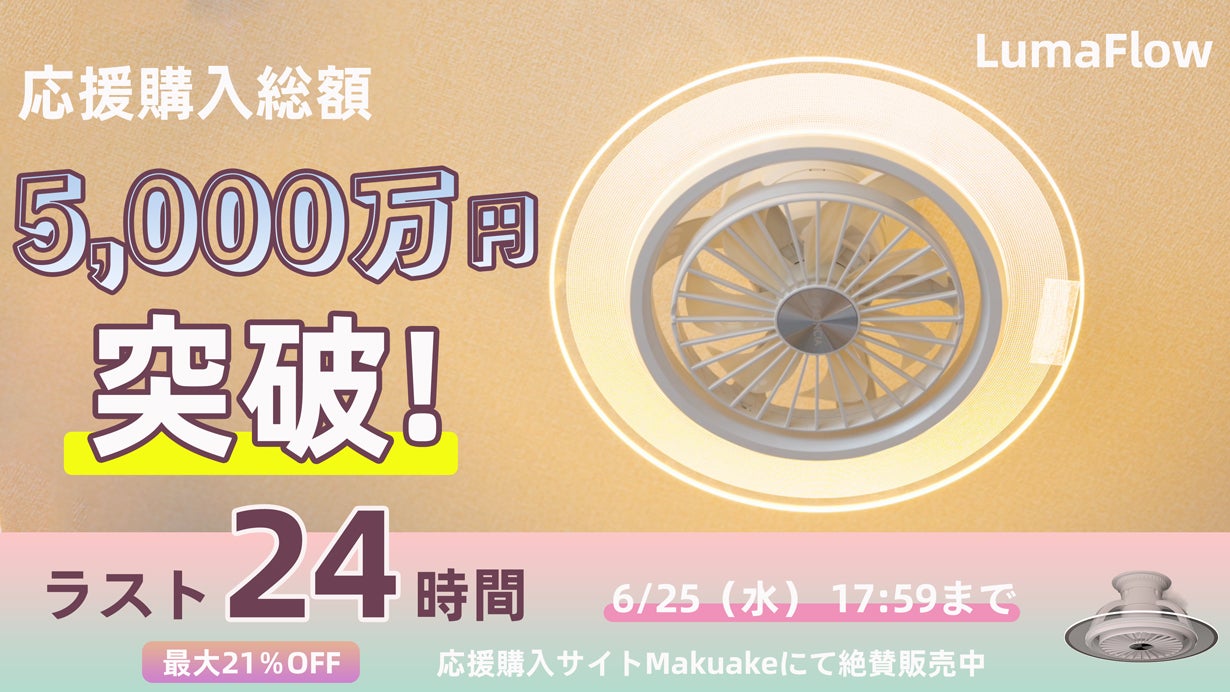 Makuake｜照明+送風+空気循環！機能性と外観美を追求するシーリング