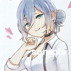 チェンソーマン レゼ 手描きイラスト ファンアート 色紙 原画 一点物