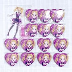アイカツ 大地のの キラッキラ アクリルスタンド ハート缶バッジ