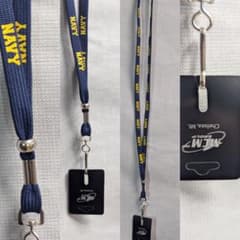 美品】US NAVY ネイビー ネックストラップ IDカードホルダー MCM製