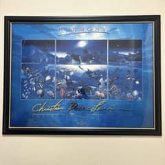 クリスチャン・リース・ラッセン ハーモニー 額装 ポスター イルカ 海