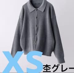 clel ベーシック/スプレー 畦編み ニット シャツカーディガン 杢グレー