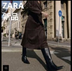 新品】ZARA ザラ ラテックスニーハイブーツ ロングブーツ 38(24.5