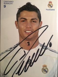 ポルトガル代表 クリスティアーノ・ロナウド 直筆サインチーム公式