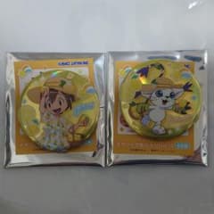 デジモンアドベンチャー メタリック缶バッジ フルーツパーティ ヒカリ