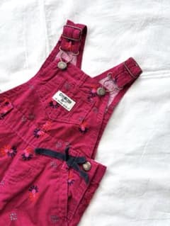 Oshkosh オシュコシュ オーバーオール 花柄 ピンク - メルカリ
