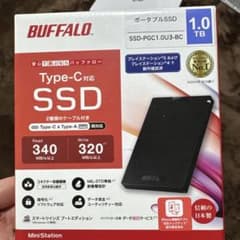BUFFALO 外付けSSD 1.0TB SSD-PGC1.0U3-BC - メルカリ