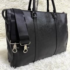 現行✨美品 コーチ グラハム ビジネスバッグ 2way 自立 A4可 黒 レザー