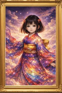 一点物】福運顕現｜虹色着物の座敷童子と雲上の約束 - メルカリ