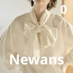 Newans洗濯機可ビックリボンパウダリーブラウス ボウタイ オンワード