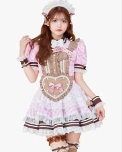 マリームーン バレンタイン ピンクチョコレートギンガムメイド服 即