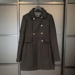 ZARA ウール混紡ショート丈ダブルブレストコート - メルカリ