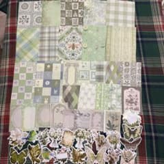 602コラージュ 緑 セット まとめ 素材 日記 紙もの おすそ分け - メルカリ