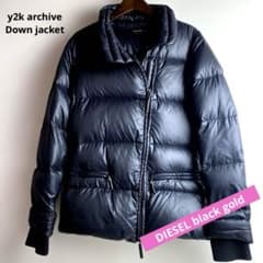 DIESEL black gold y2k archive Down Jackt - メルカリ
