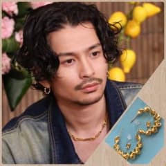 常田大希 ピアス ムーンピアス フープ ゴールド ステンレス 人気