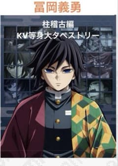 鬼滅の刃 冨岡義勇 柱稽古編 アナザーカット KV 等身大 タペストリー