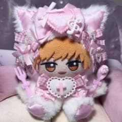 おすわりぬい服 12-15cm 白×ピンク ねこ耳 量産型 着ぐるみ - メルカリ