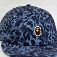 APE エイプ カモフラ キャップ 豹柄 レオパード フリーサイズ ブルー