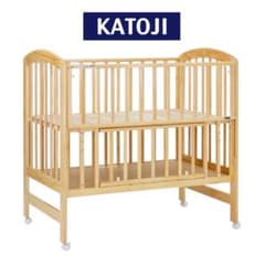 美品】KATOJI ベビーベッド 送料込み ワンオープン キャスター付き