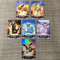ポケモン図鑑ブイズ6枚イーブイ ブラッキーエーフィブースター