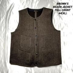 美品 希少サイズ 44 XL ブラウンズビーチ フルカウント ビーチクロス