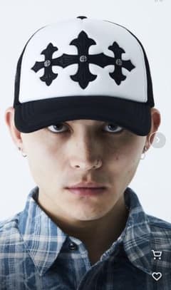 トラッカーキャップ 黒い十字模様 ジン様専用 - メルカリ