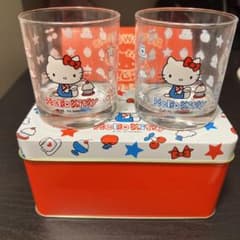 レア物】 新品未使用 ハローキティ ガラス 2個セット缶入り - メルカリ