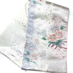 A1856 ○高級 正絹 片面全通リバーシブル 袋帯 華文 花文 - メルカリ