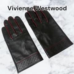希少】Vivienne Westwood ヴィヴィアン 羊革手袋 黒色 赤刺繍 - メルカリ