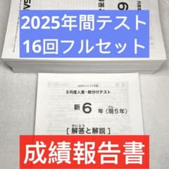 サピックス 6年 フルセット 3月 入室組分け テスト 2025年間テスト 5年