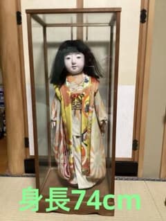 市松人形 74cm 花月斎？ 石黒製作 綿入り着物 抱き人形 吹子付き