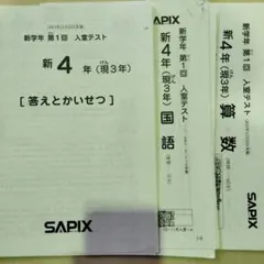 2026年最新】sapix 新4年 入室テストの人気アイテム - メルカリ