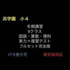 2026年最新】浜学園 復習テスト 小4 vの人気アイテム - メルカリ