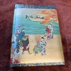 額装正絹染め江戸時代風俗絵「職人尽絵・機織図（しょくにんづくしえ