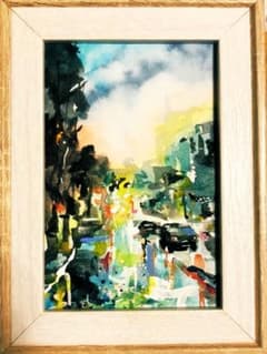 絵画一点物油絵F30号micchan作