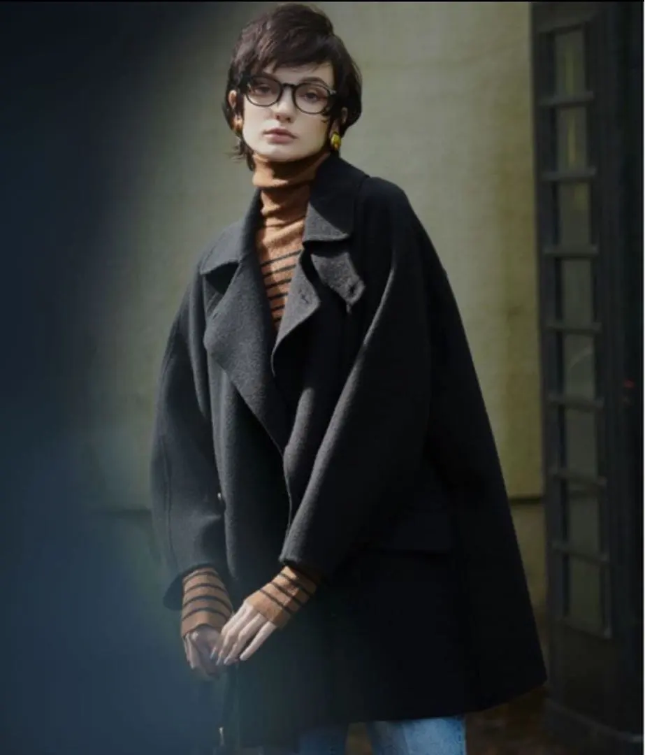 2026年最新】milaowen 衿ストラップハーフ丈リバーpコートの人気