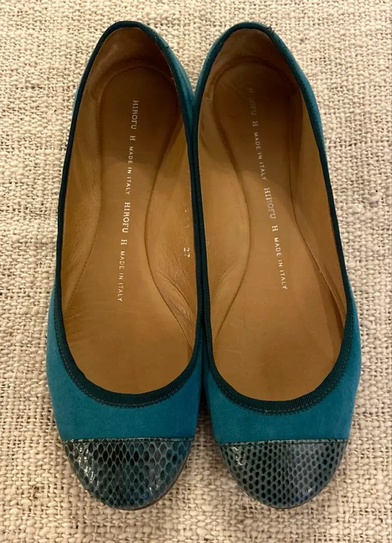 新品】【未使用美品】HIROFUフラットシューズ/ボルドーカラー