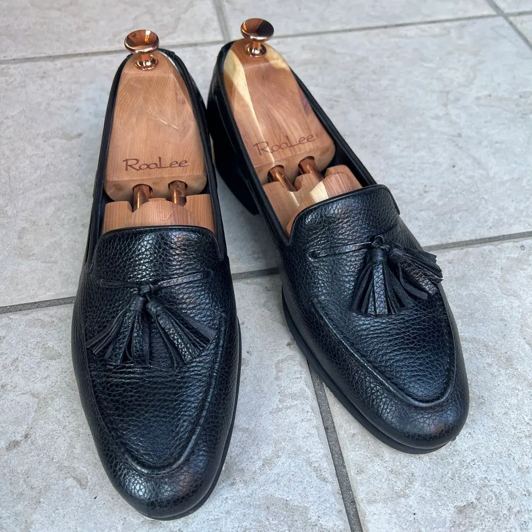 FERRANTE/CILENTO シボ革タッセルローファー8.5サイズ