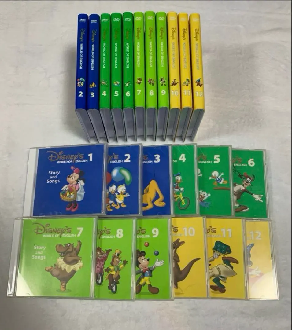 迪士尼WORLD OF ENGLISH DVD 2~12卷、CD全卷‐ Mercari 日本最大二手