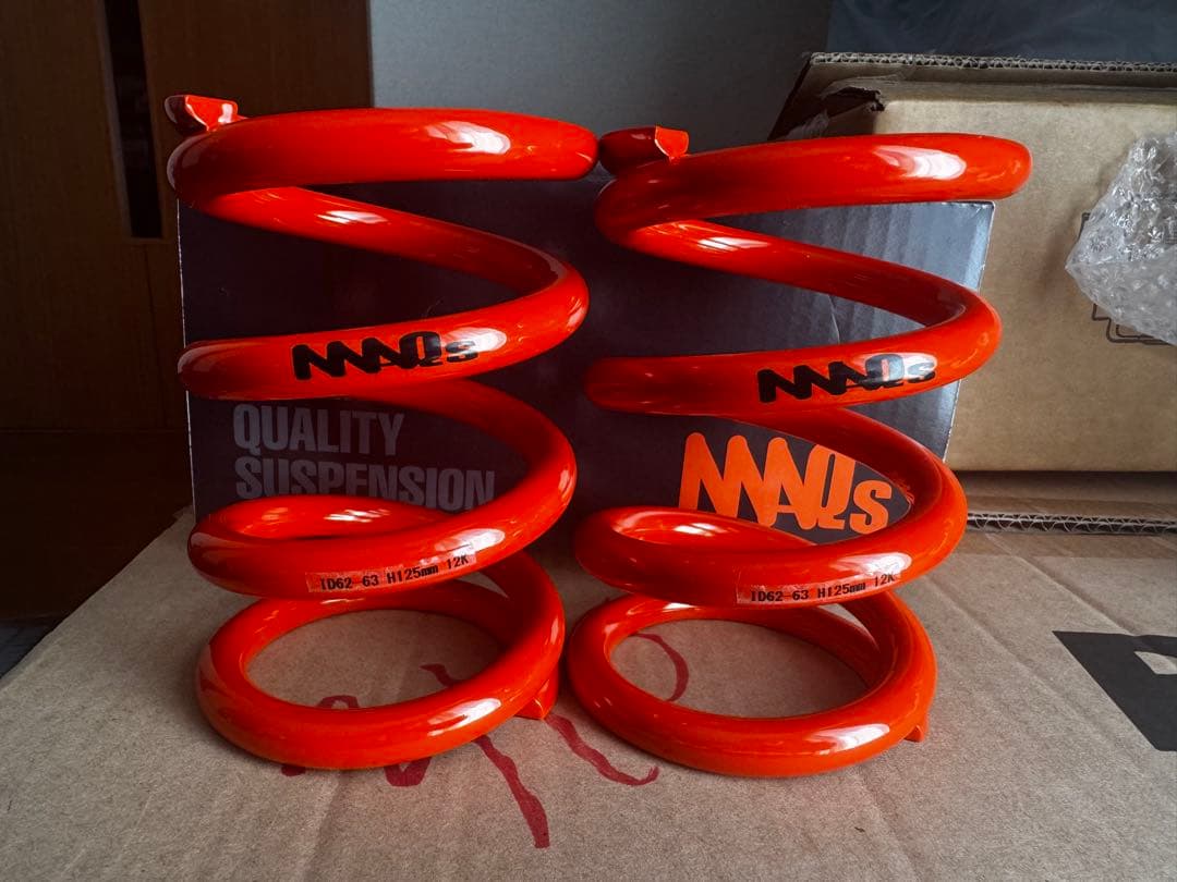 MAQS スプリング ID62 ID63 H125mm 12k 2本 MAQs ID62 ID63 H125mm 4K〜24K MAQS 2本セット 送料無料 直巻 直巻き