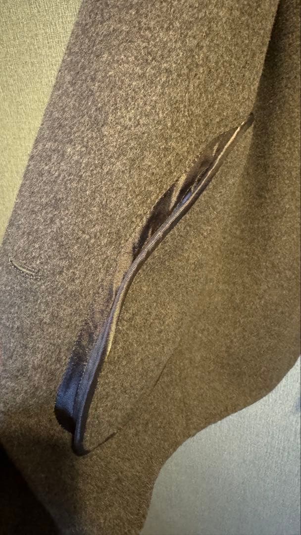 完売】COS 2025ダブルフェイス ウール スカーフコートグレー XXS