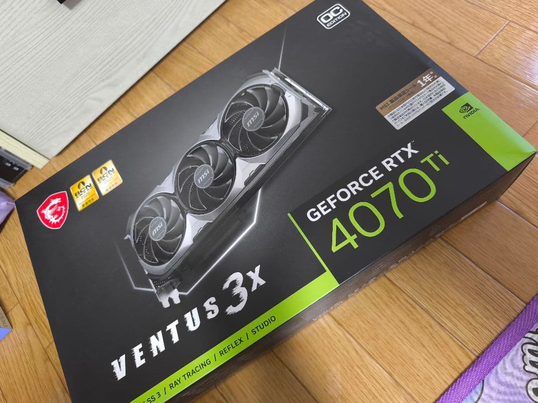 グラフィックボード・グラボ・ビデオカード MSI GEFORE RTX 4070 Ti VENTUS 3X MSI NVIDIA GeForce RTX 4070 Ti SUPER 16G VENTUS 3X BLACK OC 256