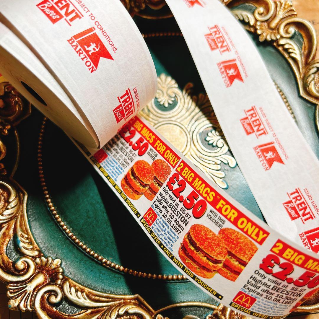 イギリス バス ロールチケット マクドナルド マック 30枚 ヴィンテージ