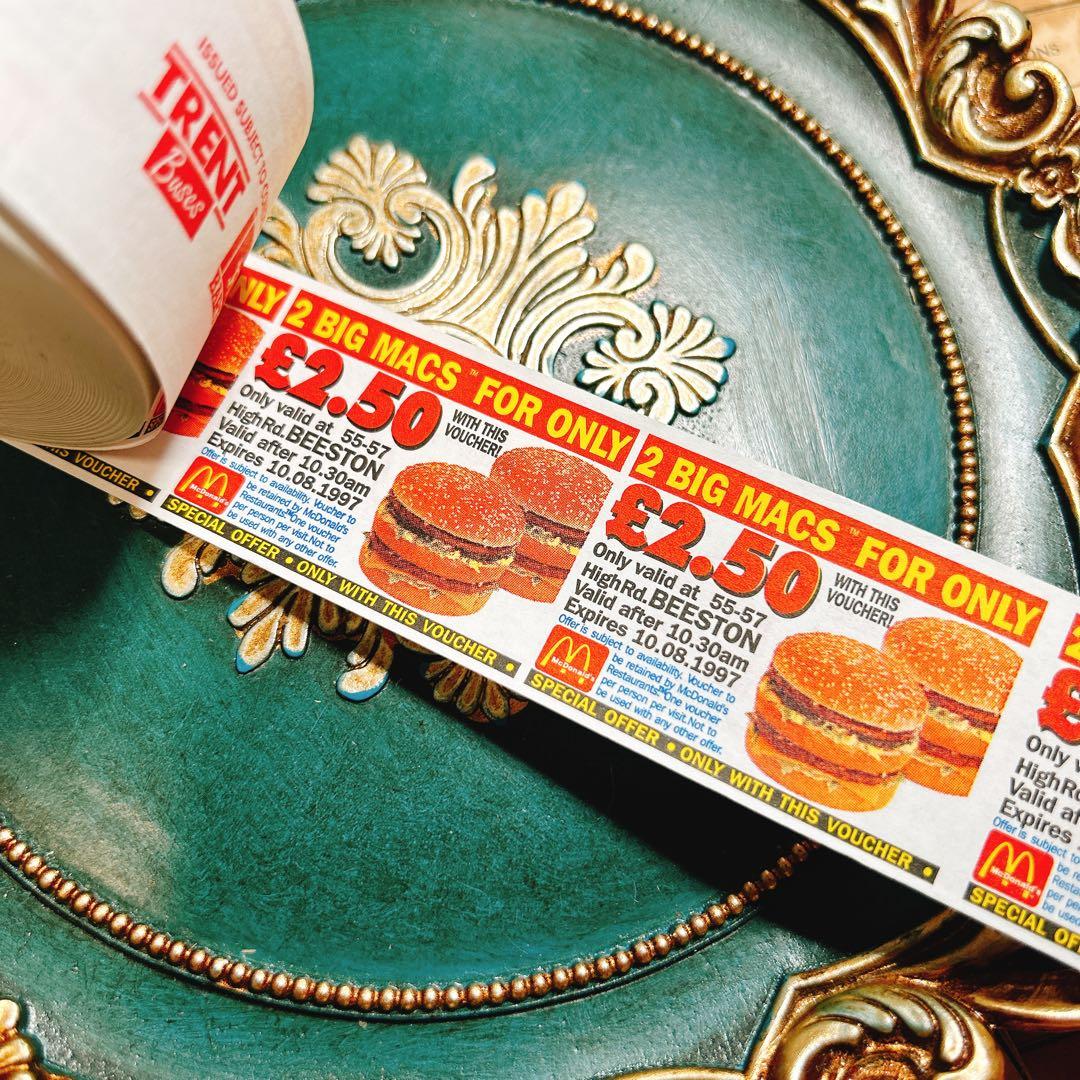 イギリス バス ロールチケット マクドナルド マック 30枚 ヴィンテージ