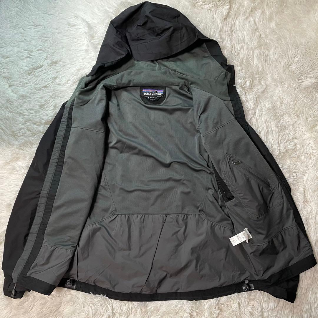 美品 パタゴニア ストームジャケット パーカー 防水 h2no 黒 ブラック