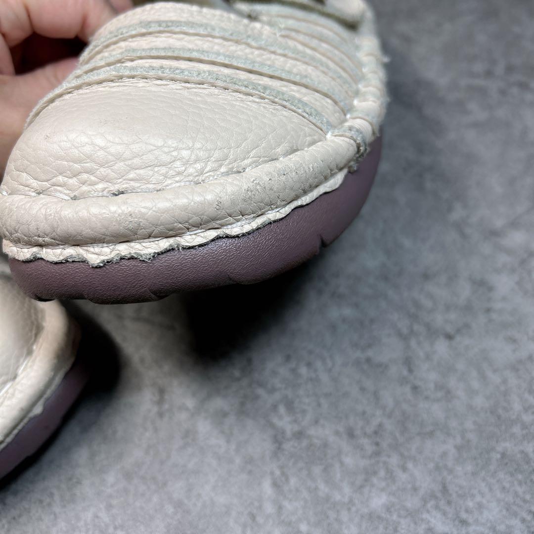 極美品【エスタシオン】お花 レザーメリージェーン/厚底/フラワー