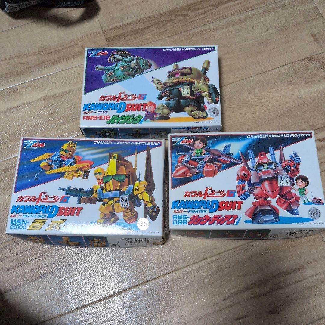 バンダイ　カワルドスーツ　百式、ハイザック、リックディアス　未組み立て品 Yahoo!オークション - 【未開封 未組立+ジャンク品】 カワルドスーツ